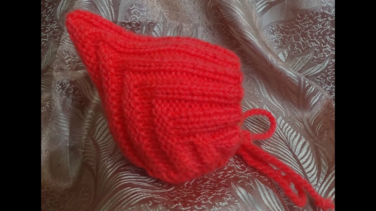 Детская шапочка спицами ЭЛЬФ. Baby hat knitting ELF