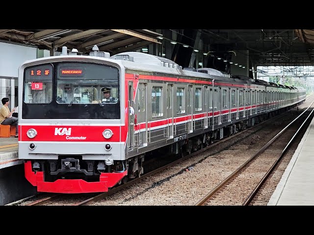 [4K] Stasiun Pondok Cina: Kompilasi KRL Commuter Line | JR 205 Rheostatik, VVVF, TM 6000 VVVF class=