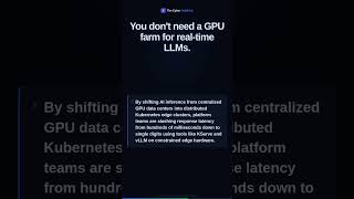 You don't need a GPU farm for real-time LLMs.