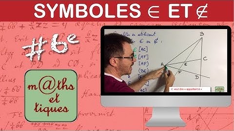 Utiliser les symboles ∈ et ∉ - Sixième