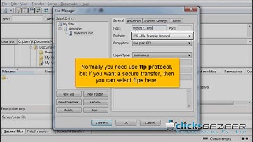 Configuring your website in FileZilla