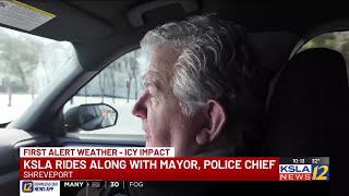KSLA rides along with Shreveport mayor to check on condition of city after winter storm