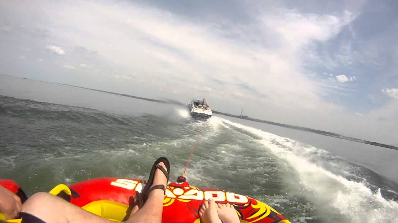 tubing on lake erie 6/7/15 YouTube