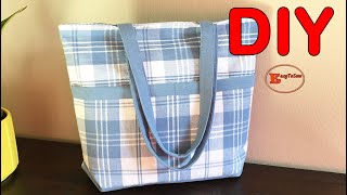 EVERYDAY CANVAS TOTE BAG | BAG MAKING TUTORIAL | HOW TO SEW CANVAS TOTE BAG