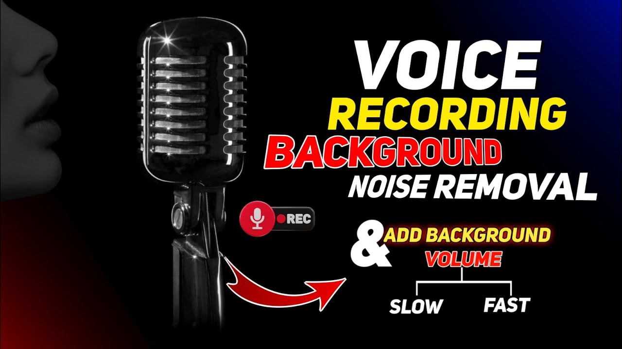 Voice Recording Background Noise Removal, & Add Background Music, Voice
