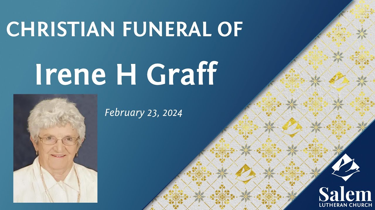 Funeral service of Irene Graff - February 23, 2024 - YouTube