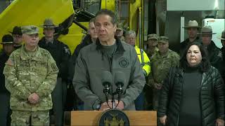 Gov. Andrew Cuomo weather briefing in Kingston, NY