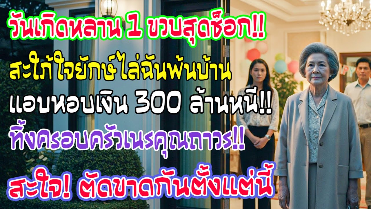 วันเกิดหลานครบขวบ สะใภ้ไล่ฉันออกจากบ้าน คืนนั้นฉันจากไปเงียบๆ พร้อมทรัพย์กว่า 300 ล้านบาท