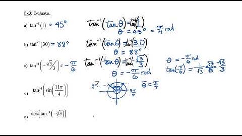 Inverse Functions Part 7 of 9 Tangent Inverse Examples