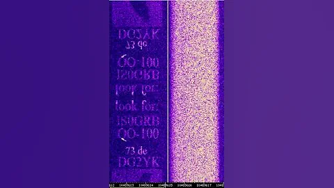🇩🇪🇶🇦 QO-100 waterfall art - RF painting 2025 09 23 19 03 UTC #shorts #amsat #hamradio