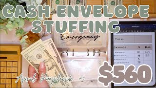 $560 Cash Envelope Stuffing | April Paycheck #4 Ft Austin & Try Treats Tasting | 24 Year Old Budgets