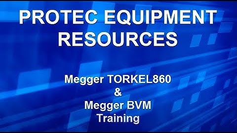 Megger Torkel 860, Megger BVM and Power DB Overview