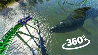 Mosasaurus roller coaster 360° google Cardboard VR 8K