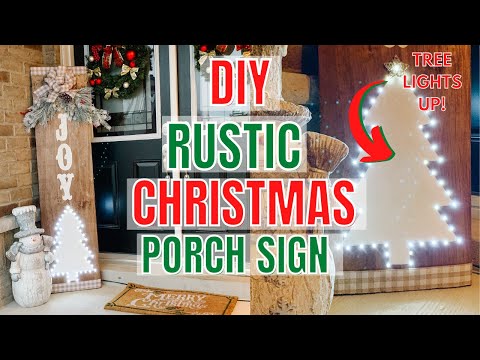 HOW TO MAKE A RUSTIC OUTDOOR CHRISTMAS FRONT PORCH SIGN DIY | CHRISTMAS 2020 | PORCH SIGN IDEAS