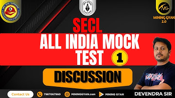 SECL Mining Sirdar || SECL All India Mock Test - 1 || Detailed Discussion Explained by Devendra sir