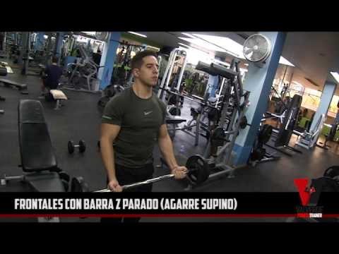 elevacion frontal barra z supino
