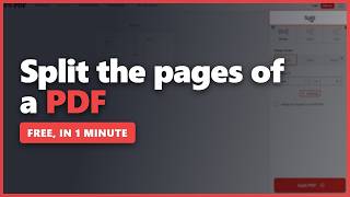 How to SPLIT the pages of a PDF (2026) — free, no software