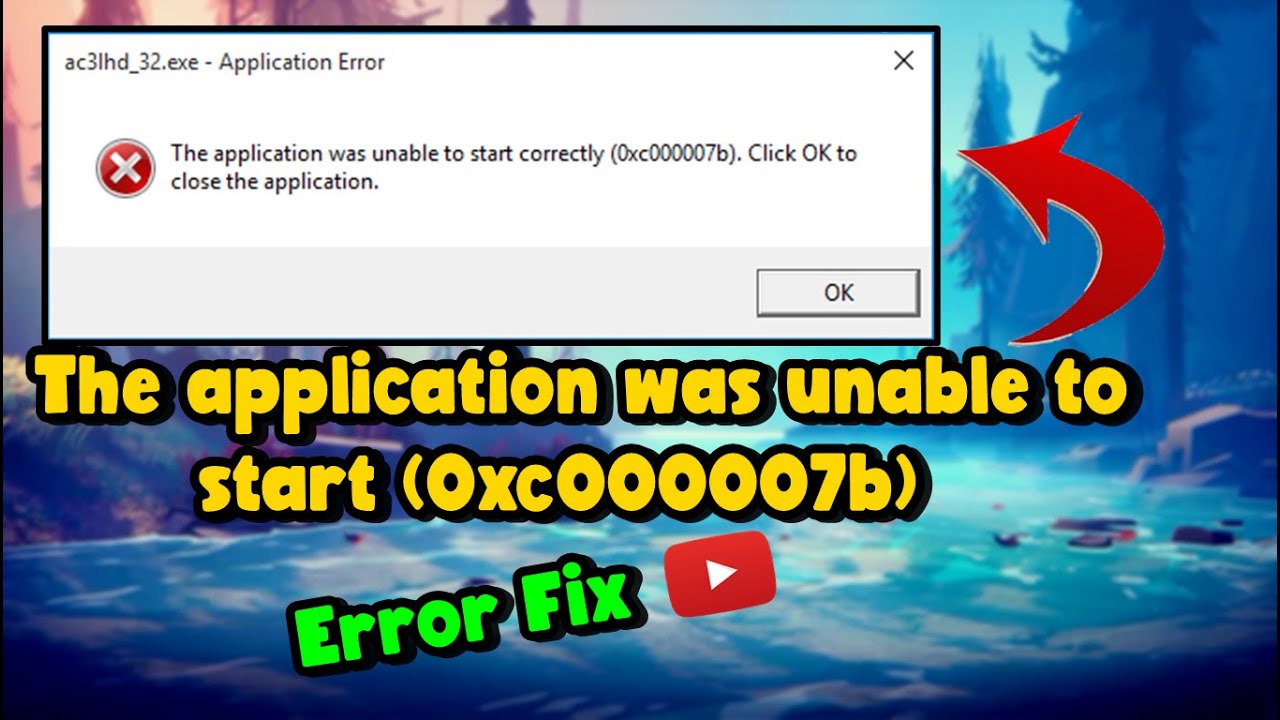 Unable to load apps. The application was unable to start correctly (0xc000007b)..