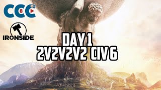 Civ 6 MULTIPLAYER TOURNAMENT [EN] CCC8 | 2v2v2v2v2 Team games | Co-Cast with OnSpotTV screenshot 3