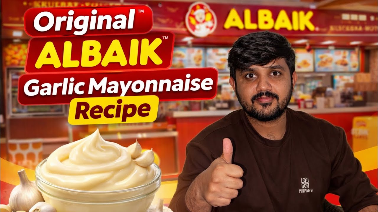 ORIGINAL ALBAIK GARLIC MAYONNAISE RECIPE | Arabic garlic mayonnaise recipe .. babar foodie 