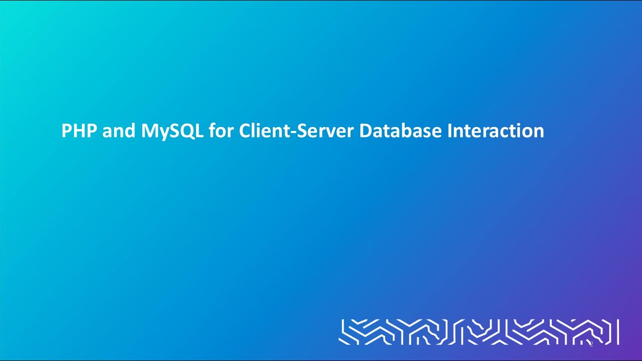 IT361 - CS361 - DS362 Module 12: PHP and MySQL for Client-Server ...