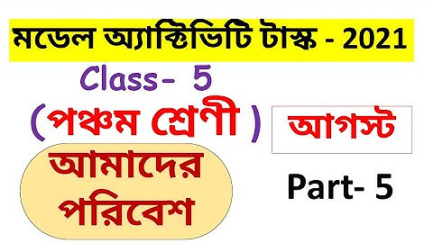 Class 5 model activity task amader paribesh part 5 / model activity task class 5