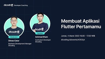 Dicoding Developer Coaching #42: Flutter | Membuat Aplikasi Flutter Pertamamu