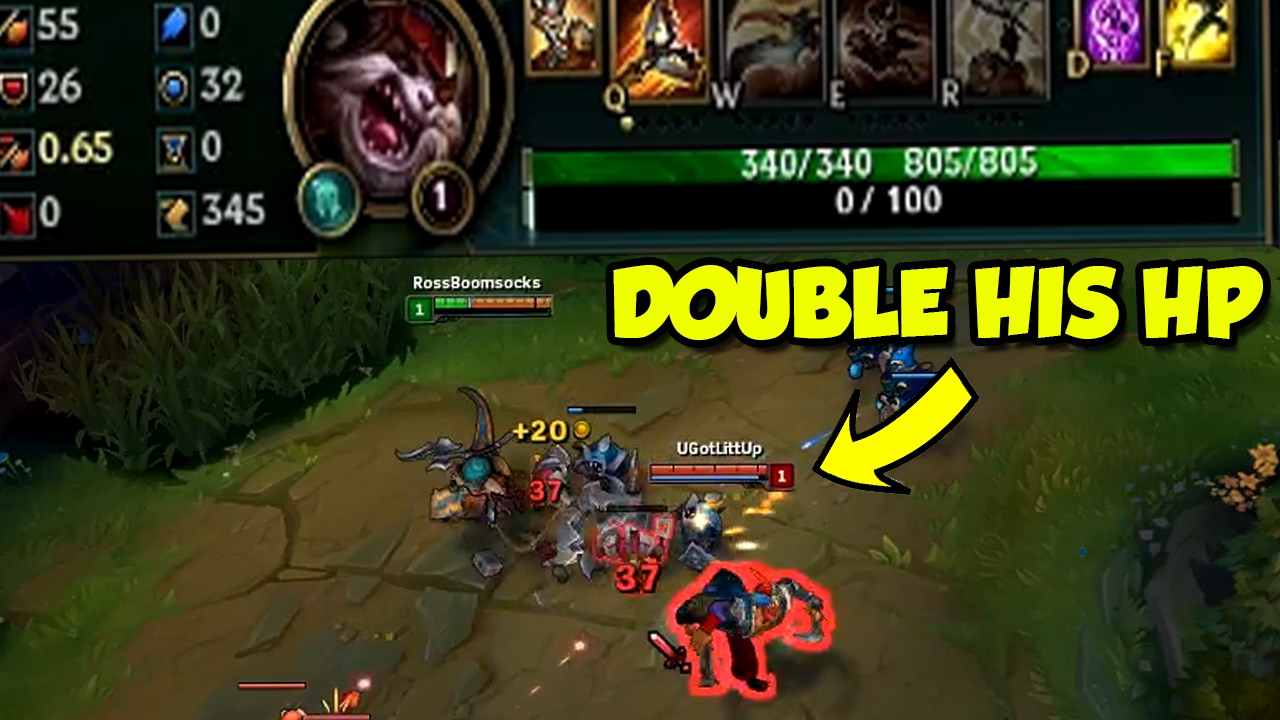 The highest HP you can have at level 1 in League of Legends - YouTube
