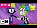 Teen Titans Go! | Crazy Halloween with Beetlejuice | Cartoon Network UK