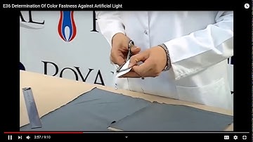 BTX TEX 2301 TTQC II Lecture 06 Measurment of Fastness properties Light Fastness