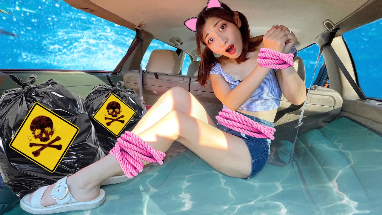 女の子を誘拐した犯人はだれ⁉️捕まってぐるぐる巻き🥺もしも、海にゴミをポイ捨てしたら…アースコメディ 海洋プラスチック問題 実験道場 Funny Earth Comedy