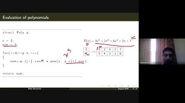 Polynomial representation using arrays