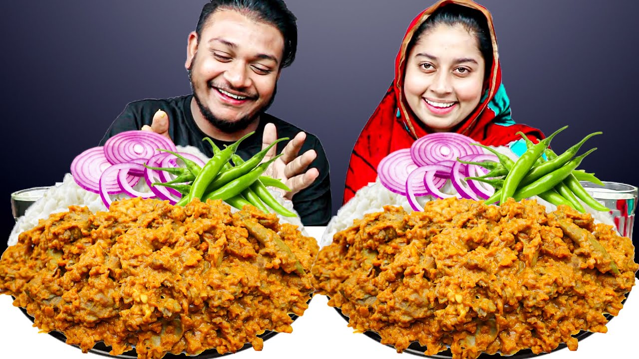 SPICY MUTTON HEAD CURRY AND RICE EATING CHALLENGE Mutton Curry Eating
