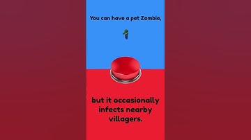 Would you press the button? (Minecraft Edition) Part 11 #Shorts #WouldYouRather #Gaming