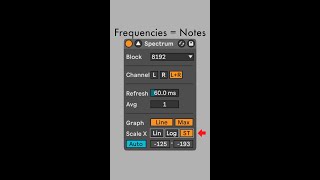 Frequencies are Notes - Ableton's Spectrum