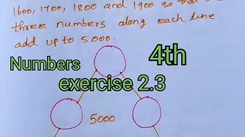 4th std maths numbers addition exercise2.3 /4 digits numbers addition chapter2 term1