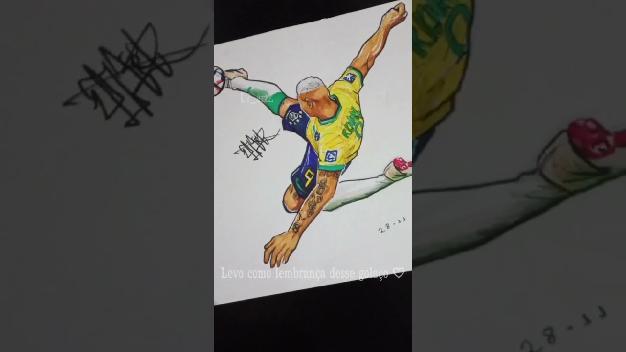 Faltavam 4 Minutos Anime Art Draw Drawing Craqueneto Richarlison Brasil