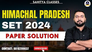 HIMACHAL SET EXAM PAPER SOLUTION [1] 2024! English Literature by Prof Vineet Pandey! #hpset2024 #net