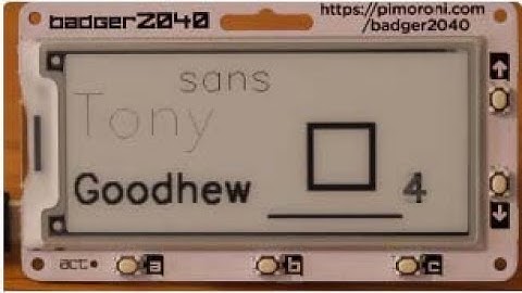 Pimoroni Badger 2040 Tryout