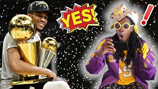 LAKERS FAN REACTS TO BUCKS WINNING CHAMPIONSHIP!!! THE SUNS WERE CURSED!