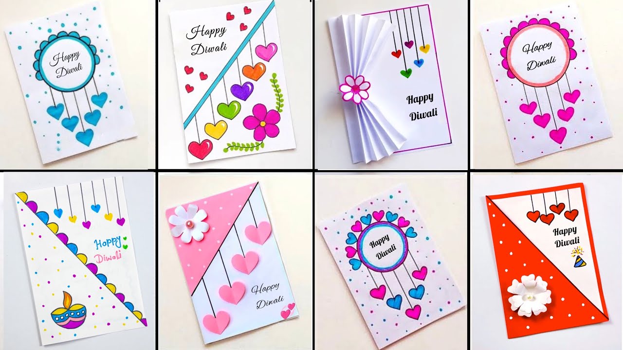 8 простых и красивых идей поздравительных открыток ко Дню Дивали / как сделать поздравительную от...