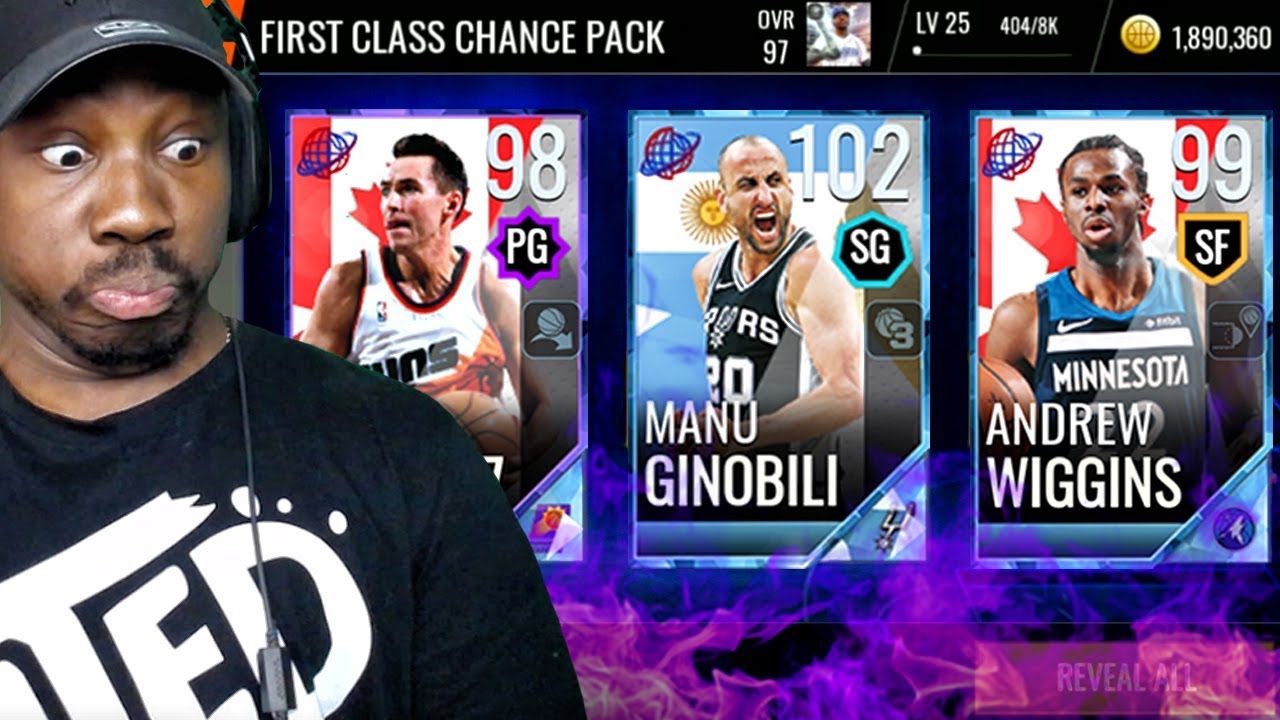 NEW 102 OVR INTERNATIONAL MASTER MANU GINOBILI! NBA Live Mobile 18 Gameplay Pack Opening Ep. 63
