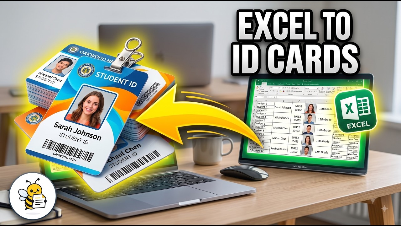 PaperBee ID card generator - watch it in action