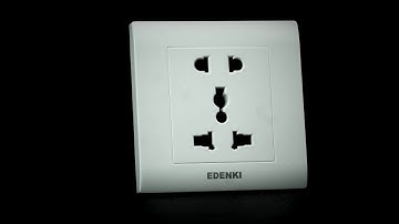 Công tắc ổ cắm EDENKI - EC005 - Ổ cắm đôi 3 chân