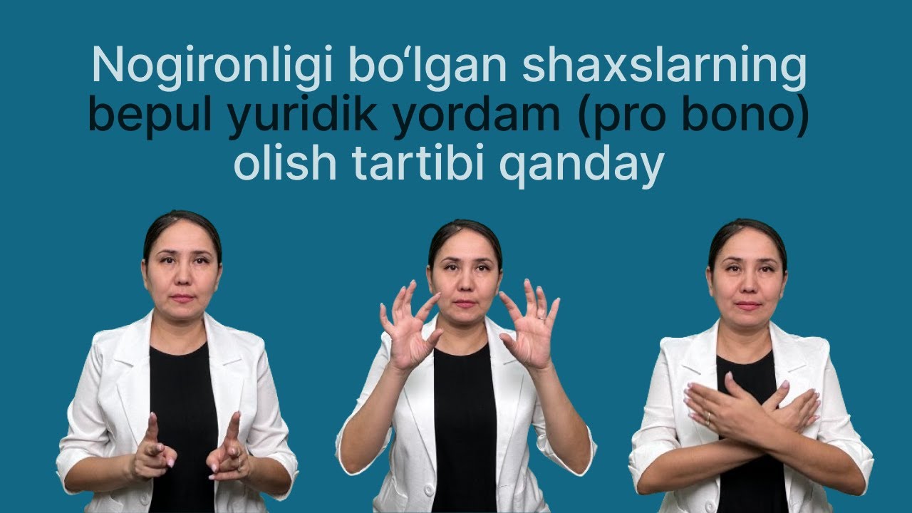 Nogironligi bo‘lgan shaxslarning bepul yuridik yordam (pro bono) olish tartibi qanday?