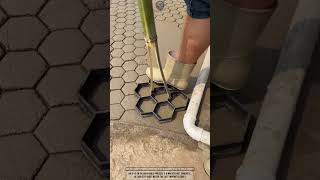 Concrete Stamping Pattern With Hexagon Alignment