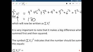 Data Management - 5 2a   Summation Notation