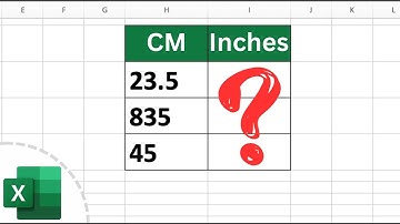 How to Convert CM to Inches in Excel