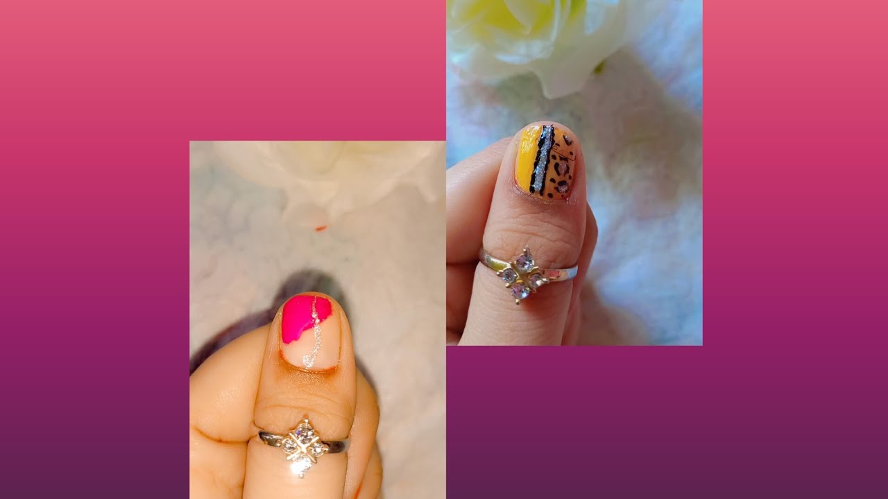 Easy nail art at home // Cute short nail designs 💅 nails naildesigns YouTube