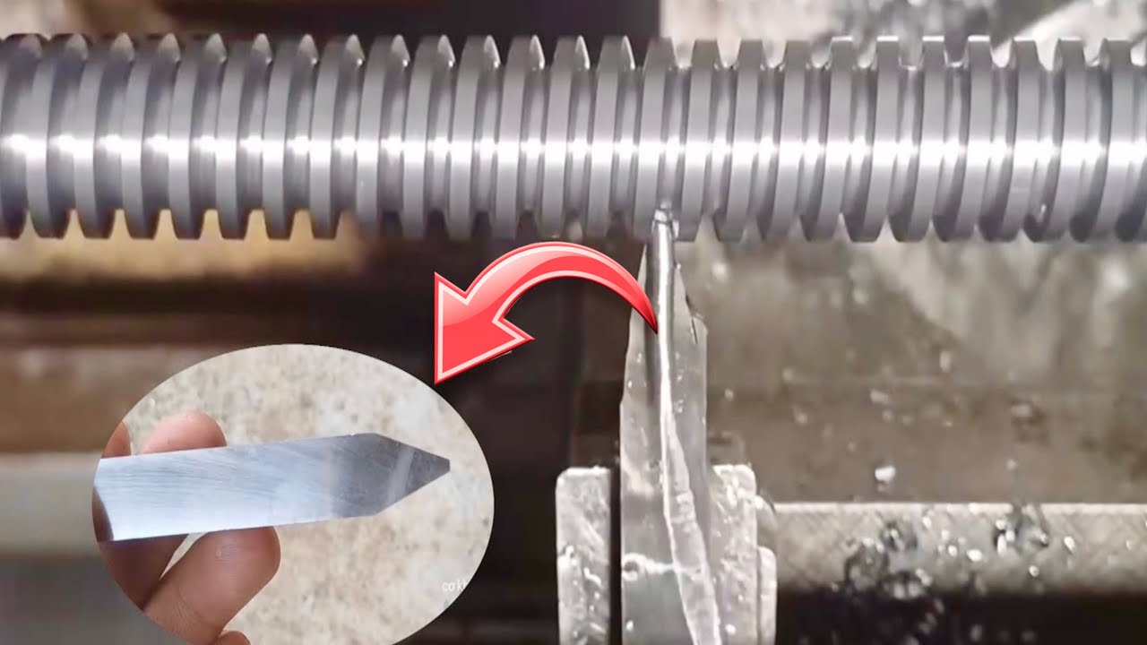 Precision Worm Shaft Threading and Finishing on Lathe Machine